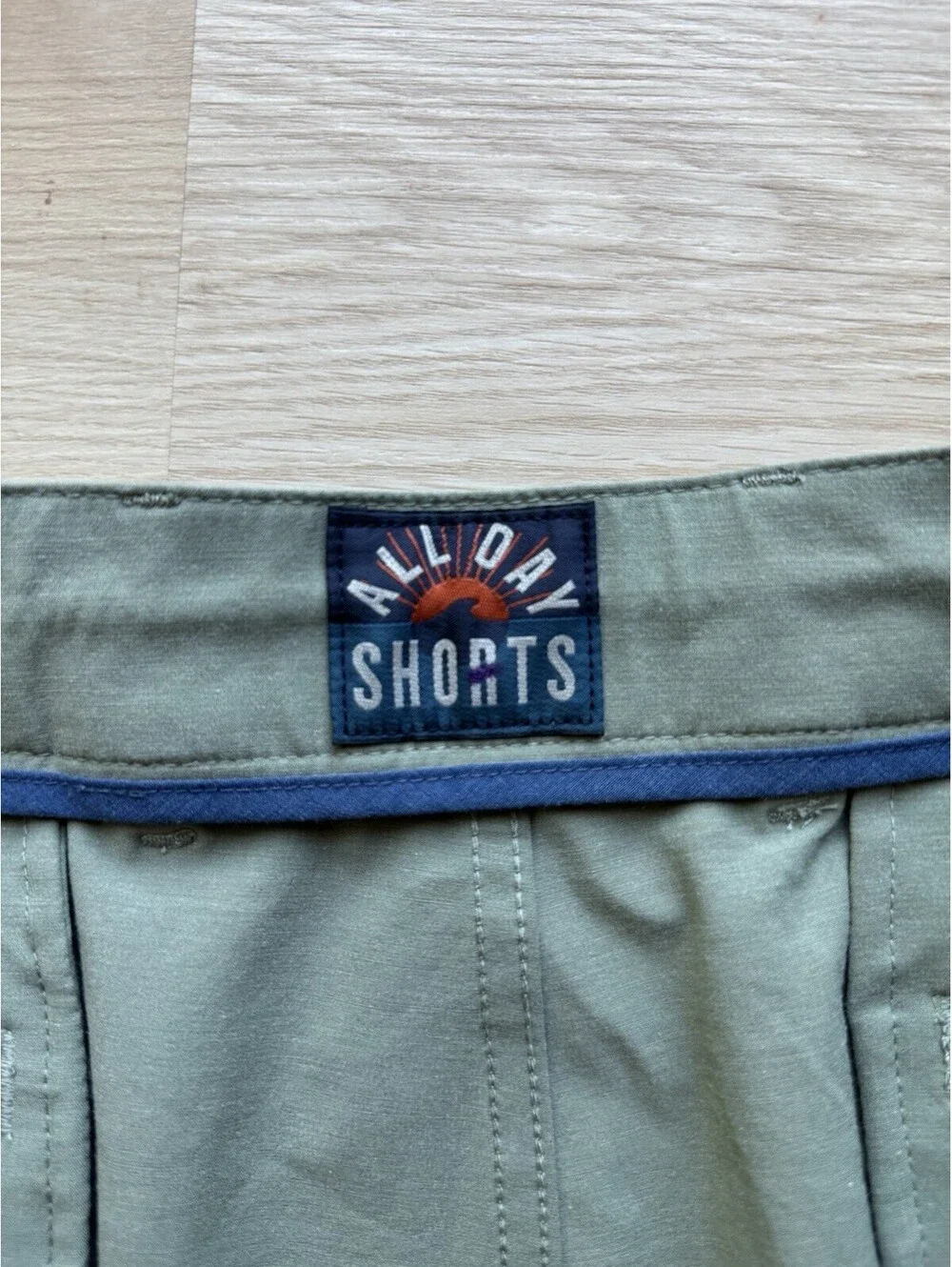 Faherty Men’s All Day Short 7” Sage Green Men’s Size 38 9” Inseam Gorpcore